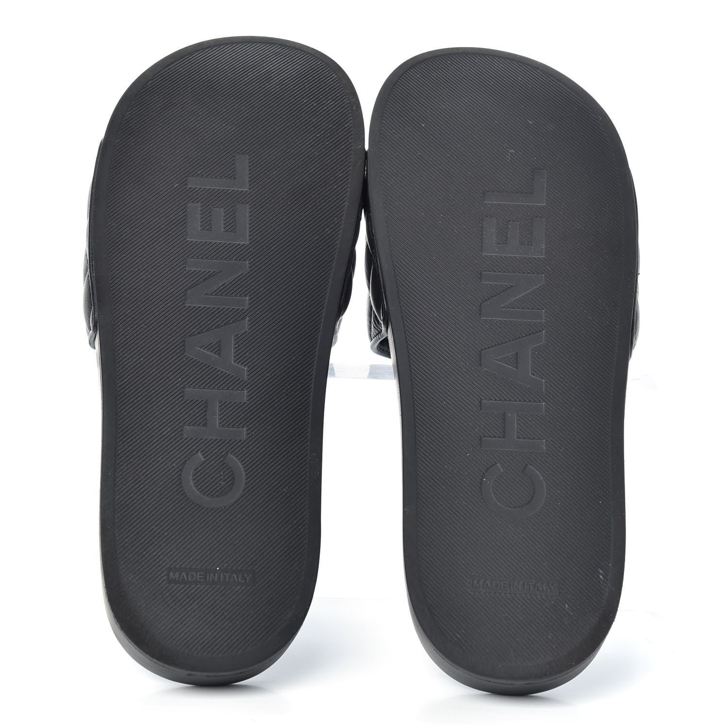 Chanel Lambskin Quilted CC Mules Sandals 40 Black 6 of 10