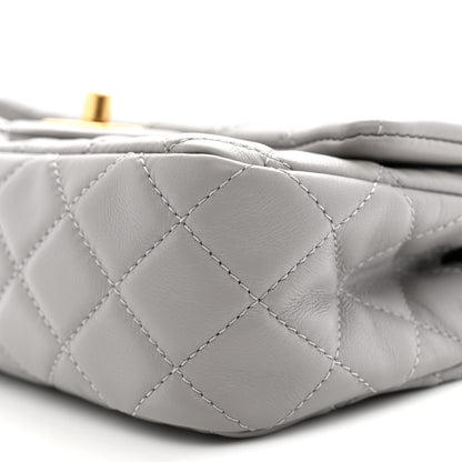 Chanel Lambskin Quilted Mini Rectangular Pearl Crush Flap Grey 10 of 12