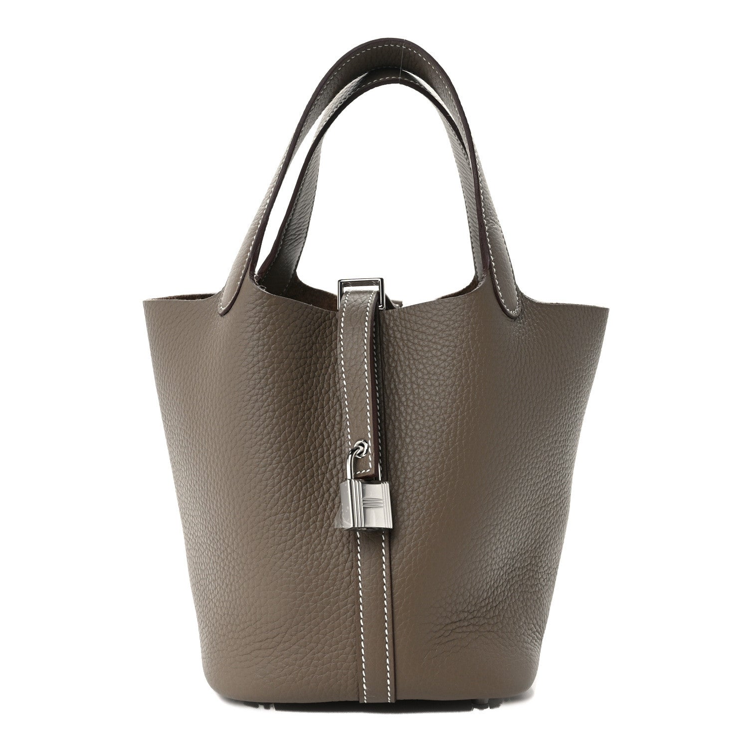 Hermes Taurillon Clemence Picotin Lock 18 PM Etoupe 1 of 9