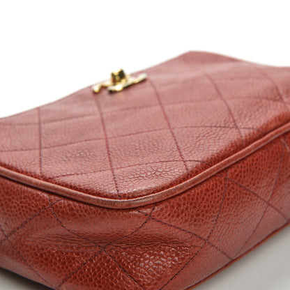 Chanel Caviar Quilted Camera Case Red 11 of 13