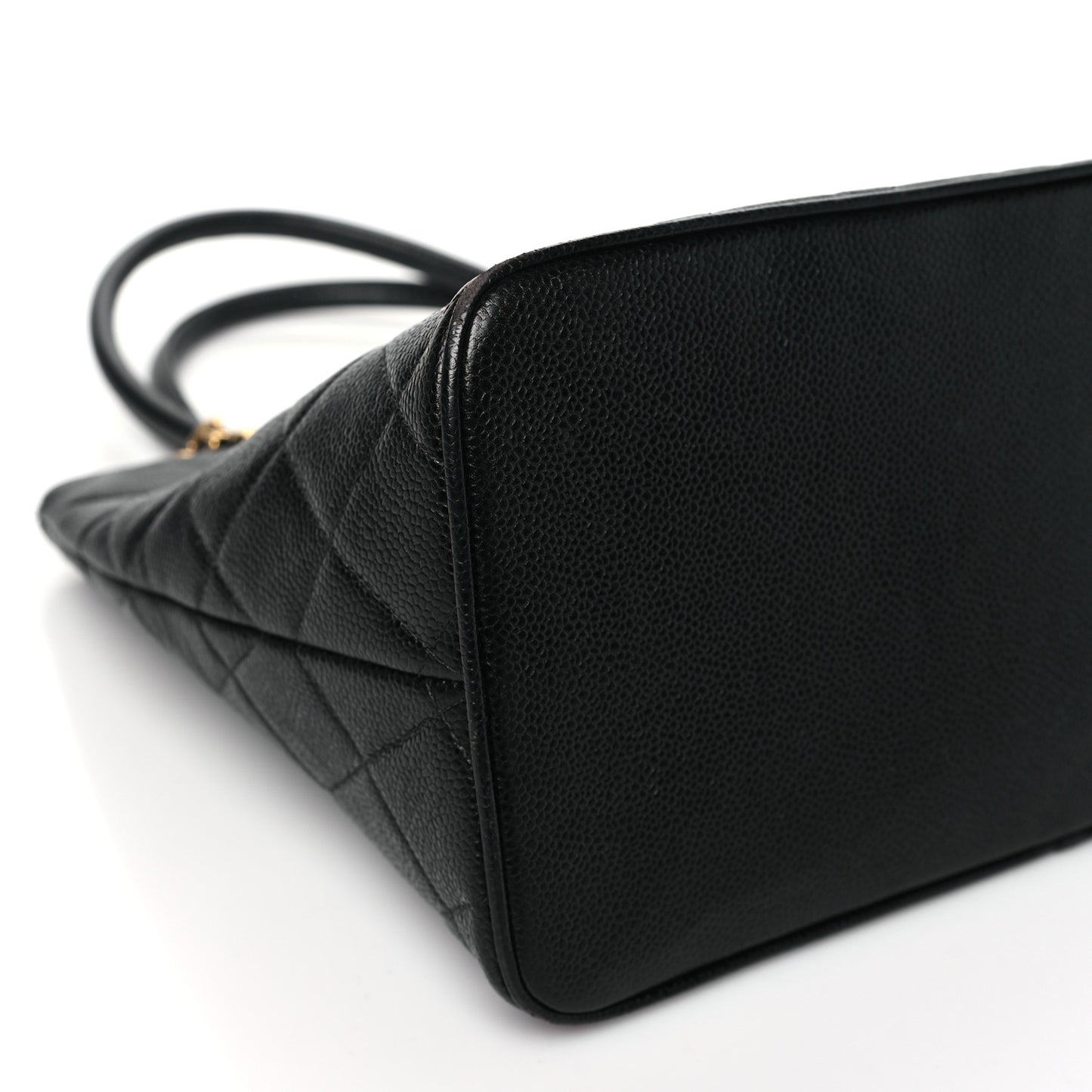 Caviar Quilted Medallion Tote Black