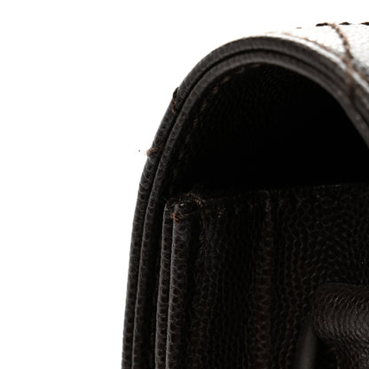 Chanel Caviar Diamond Stitched Flap Shoulder Bag Dark Brown 13 of 13