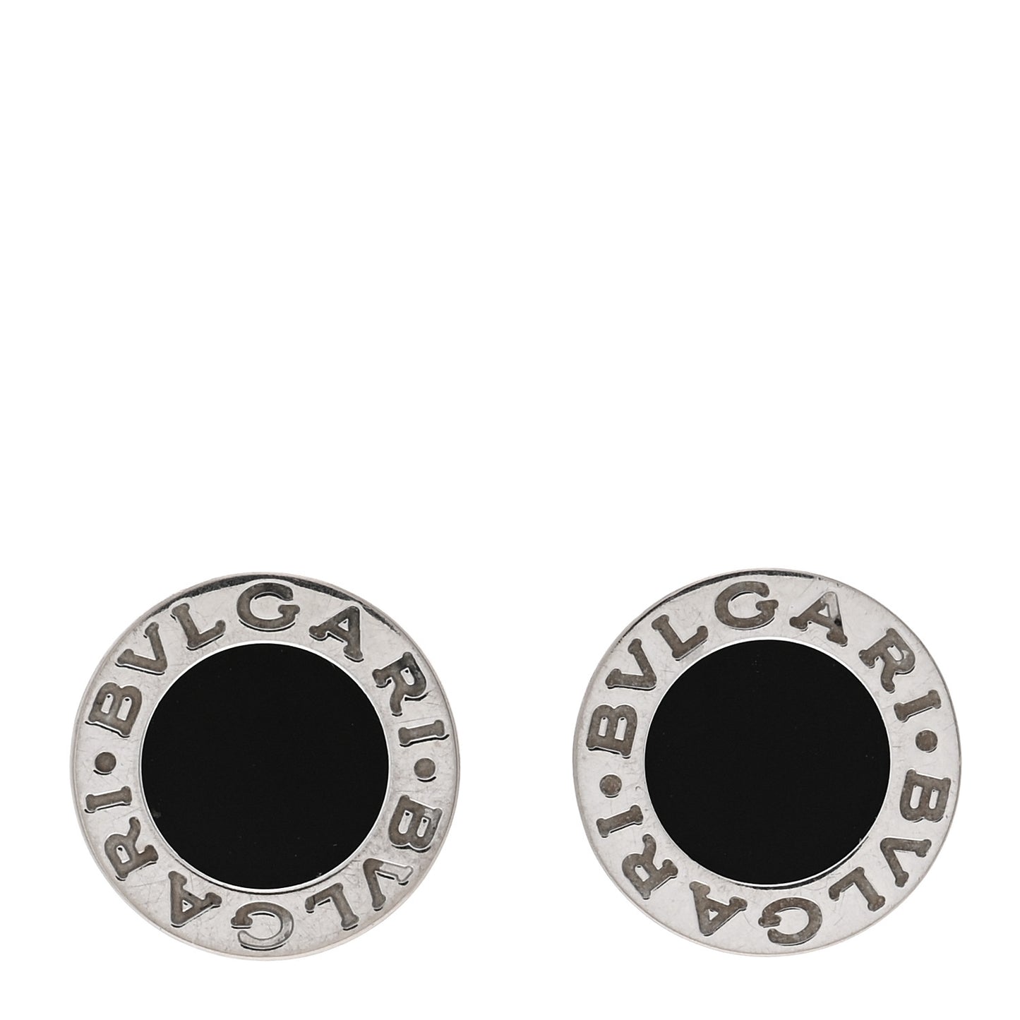 18K White Gold Black Onyx BVLGARI BVLGARI Stud Earrings