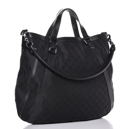 Gucci Nylon Monogram Medium Abbey Convertible Tote Black 3 of 7
