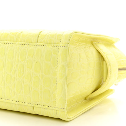 Marc Jacobs Croc Embossed Small The Tote Bag Tender Yellow 10 of 14