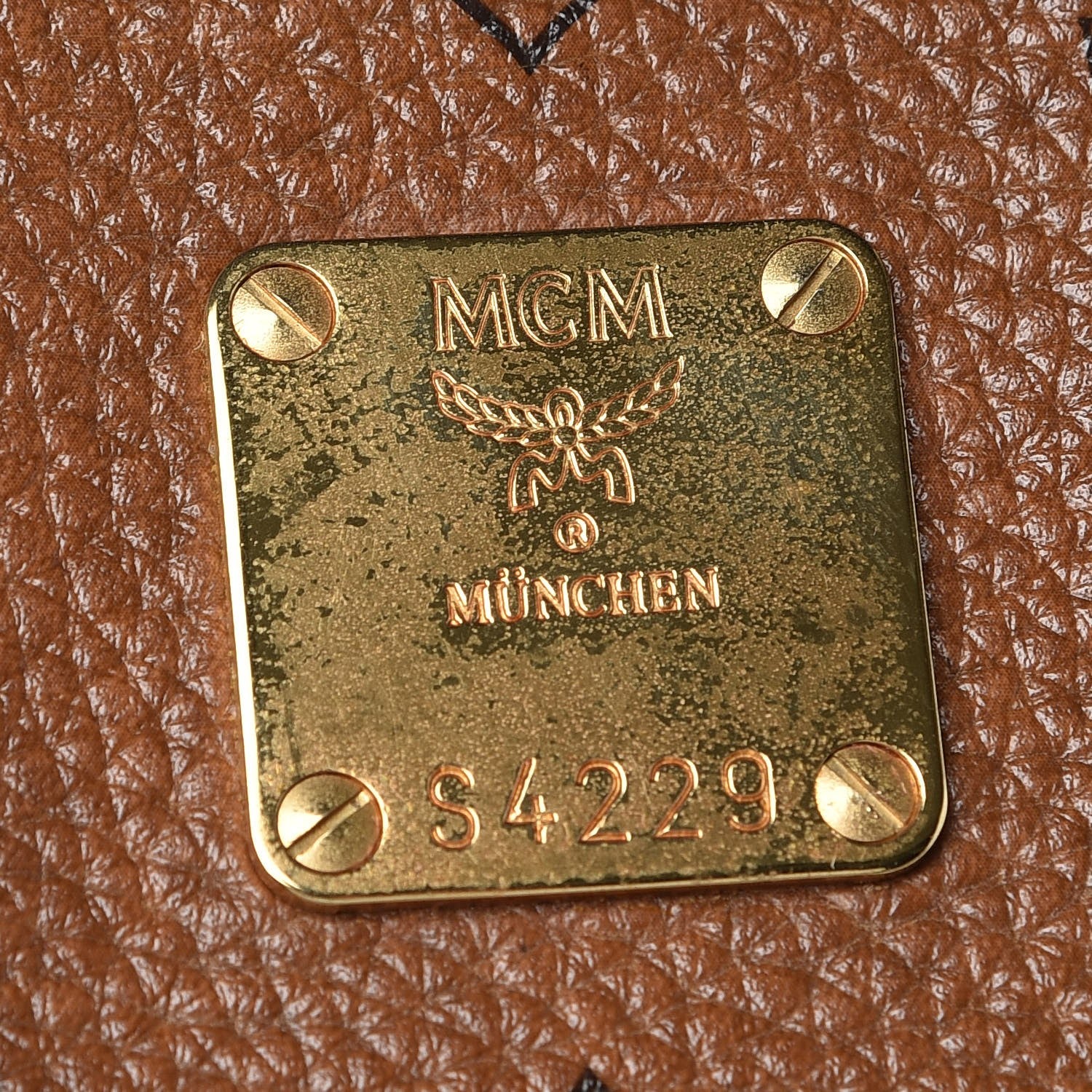 MCM Visetos Dog Bone Shopper Tote Brown 6 of 8