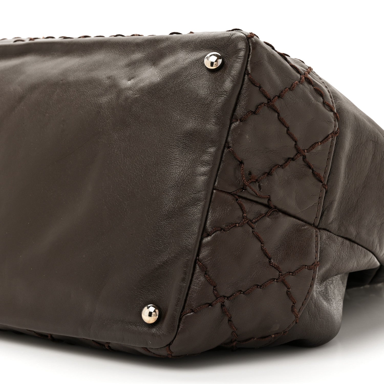 Chanel Calfskin Drawstring CC Bucket Bag Dark Brown 9 of 11