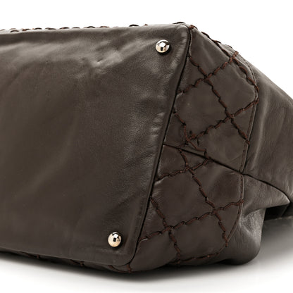 Chanel Calfskin Drawstring CC Bucket Bag Dark Brown 9 of 11