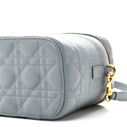 Christian Dior Lambskin Cannage Small Diortravel Vanity Case Cloud Blue 9 of 10