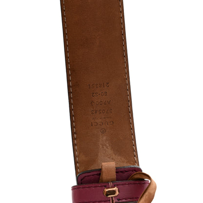 Gucci Moon Calfskin Interlocking G 37mm Belt 80 32 Glossy Pink 3 of 8