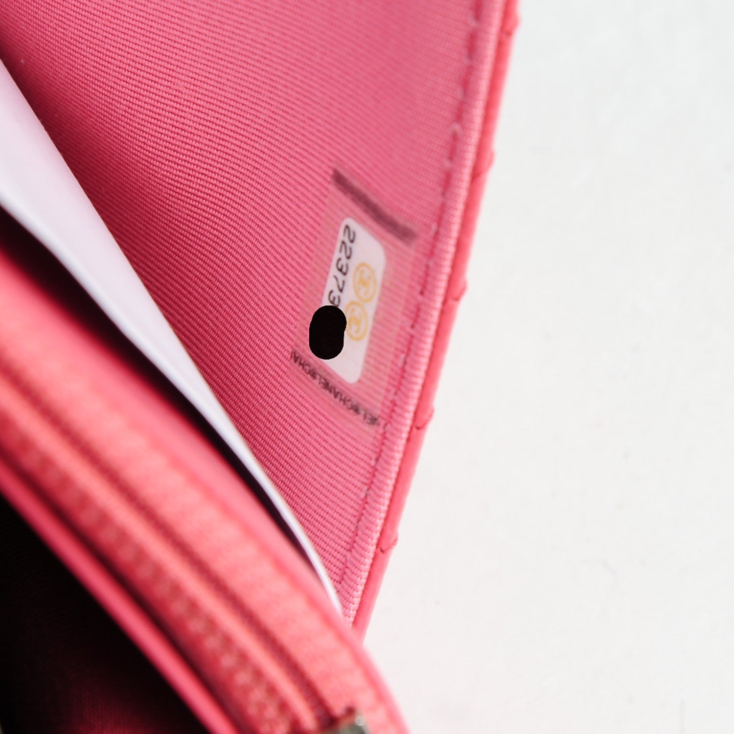 Chanel Caviar Chevron Wallet On Chain WOC Pink 8 of 8