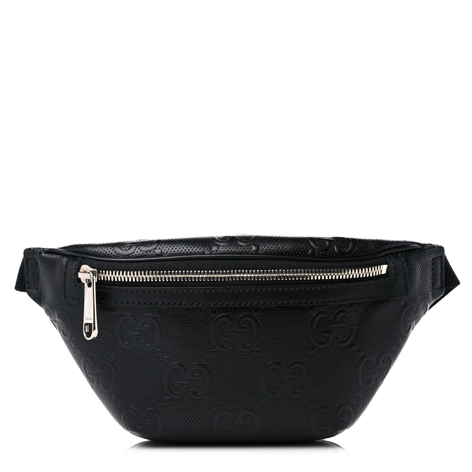 Gucci Calfskin GG Tennis Embossed Belt Bag Black 1 of 11