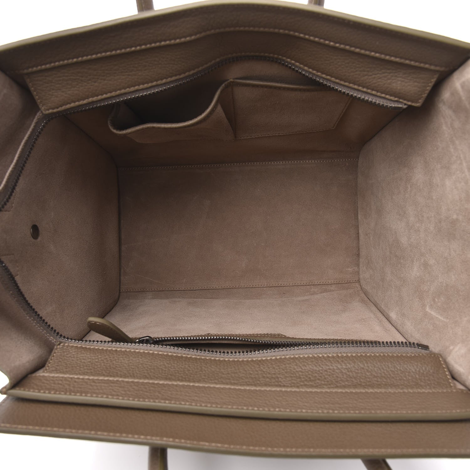 Celine Drummed Calfskin Mini Luggage Dune 5 of 11