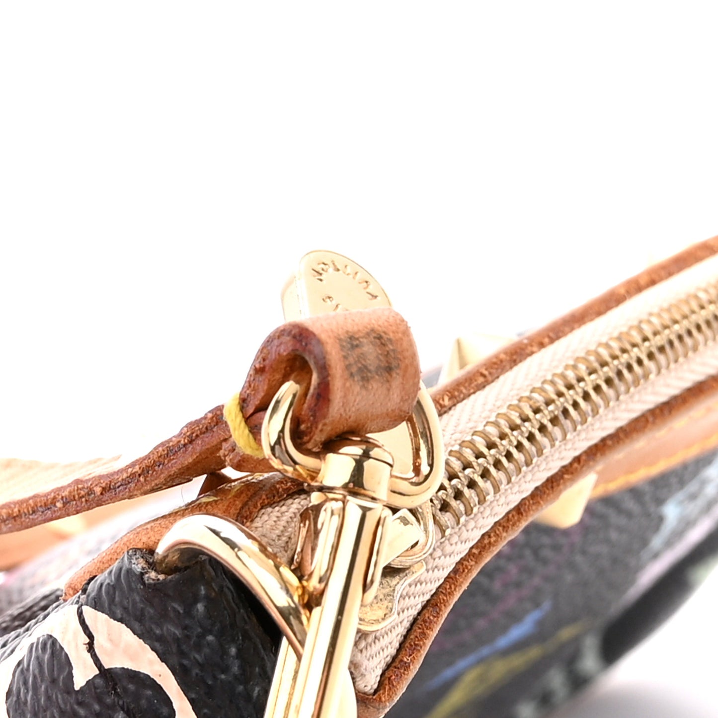 LOUIS VUITTON Monogram Multicolor Pochette Accessories Black