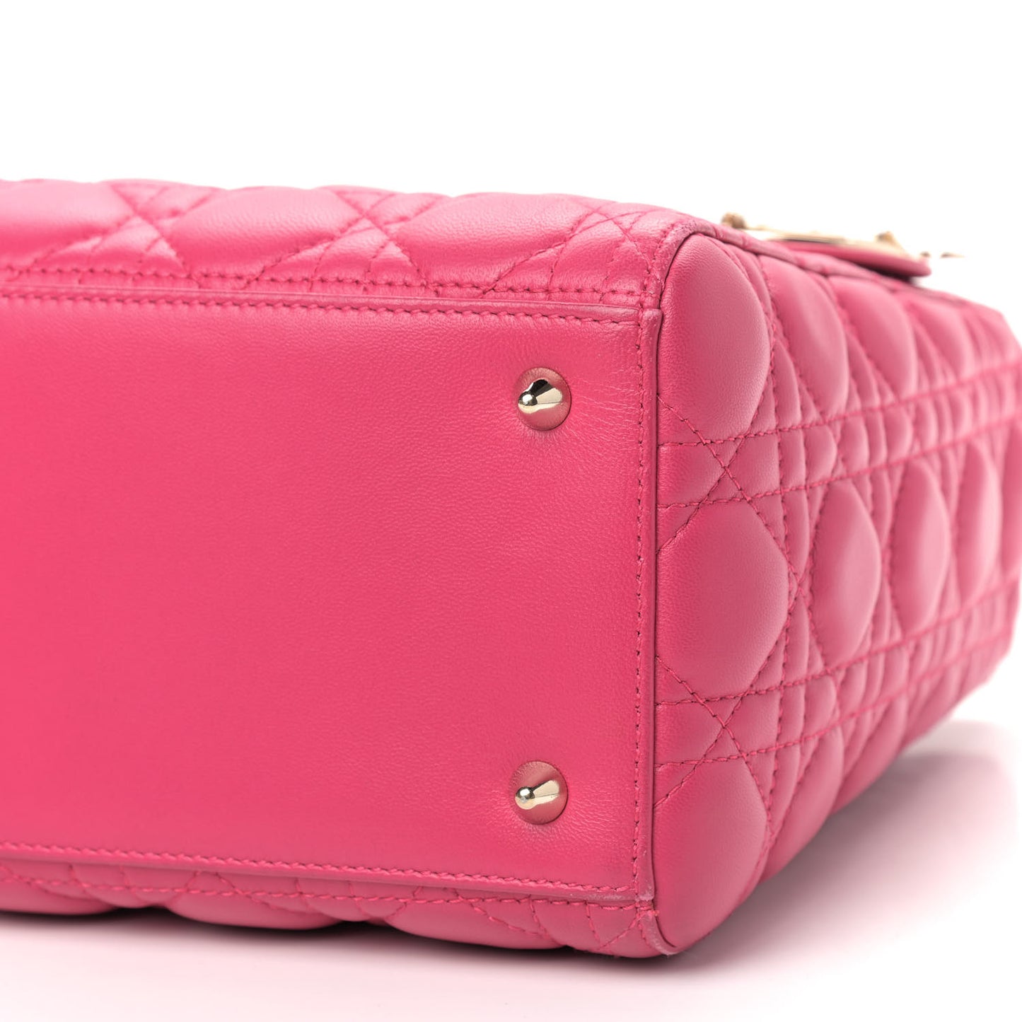 Lambskin Cannage Medium Lady Dior Pink