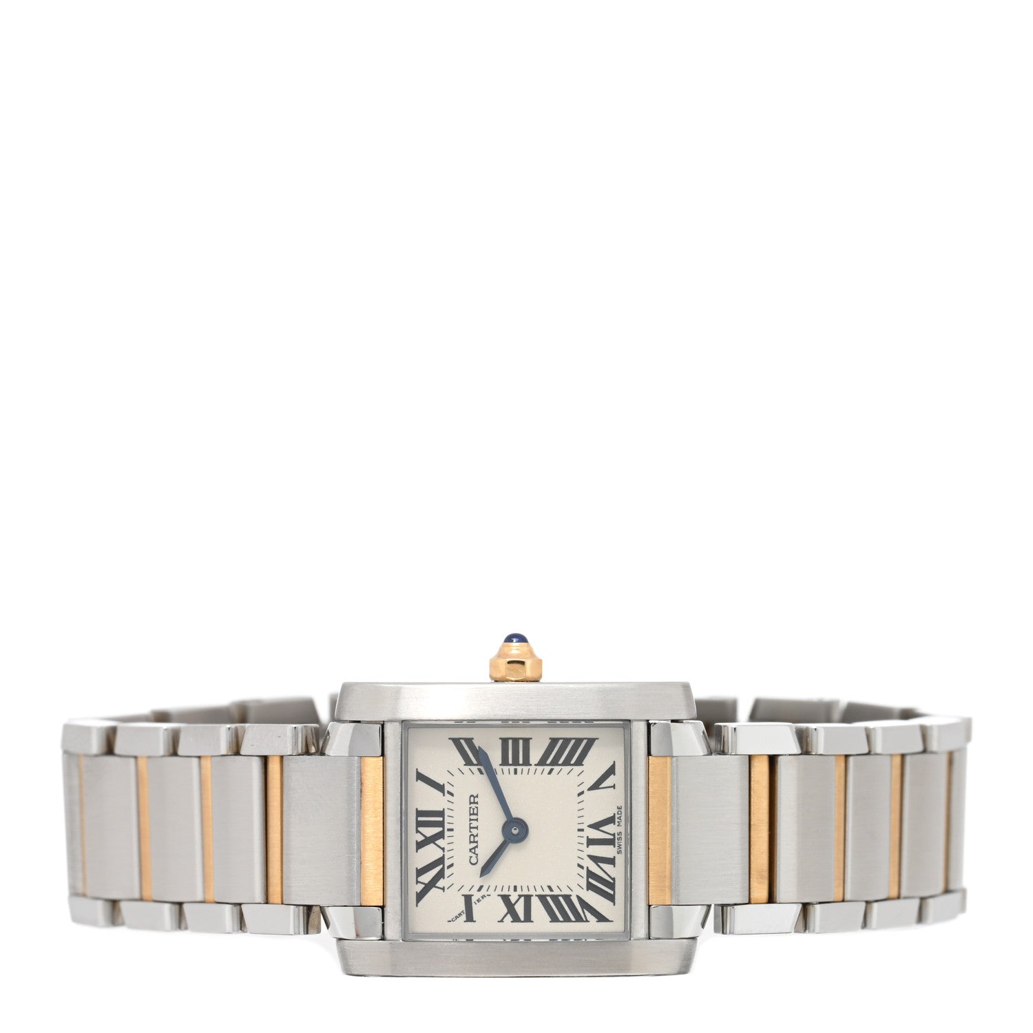 Cartier Stainless Steel 18K Yellow Gold 20mm Tank Francaise Quartz Watch 2 of 5