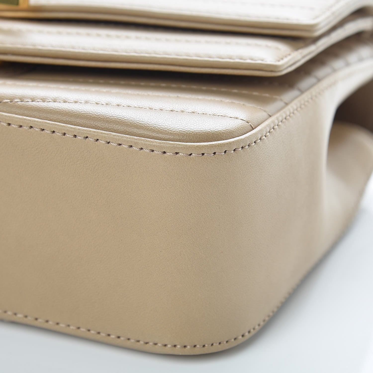 Saint Laurent Lambskin Matelasse Chevron Monogram Small Sulpice Bag Sable Beige 6 of 9