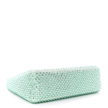 Prada Satin Crystal Mini Re-Edition 2000 Bag Acqua 3 of 12