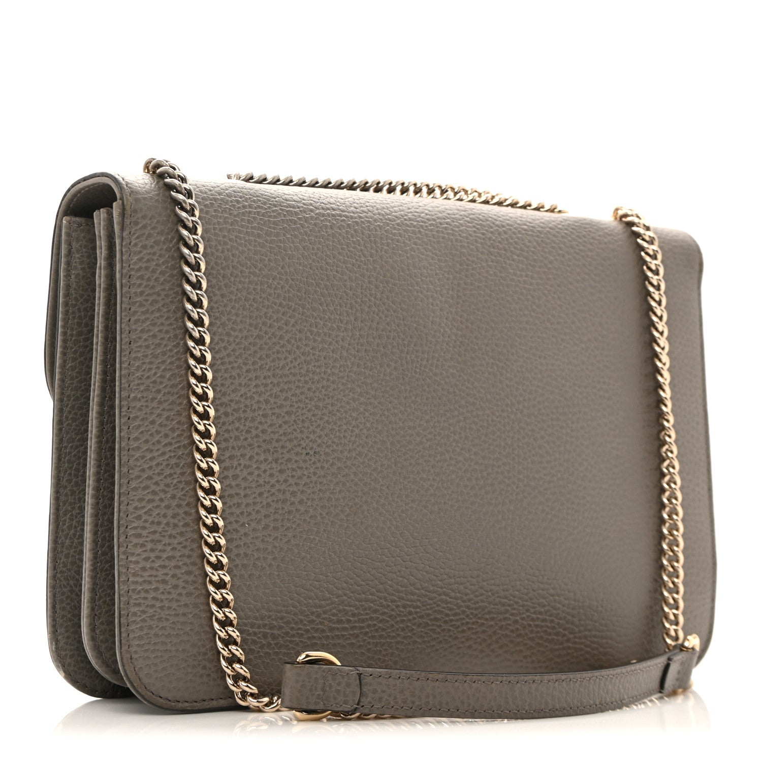 Gucci Dollar Calfskin Interlocking G Shoulder Bag Loess 3 of 13