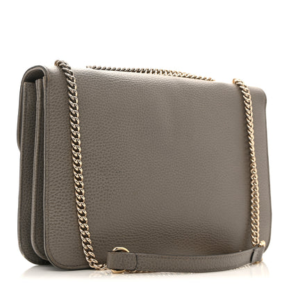 Gucci Dollar Calfskin Interlocking G Shoulder Bag Loess 3 of 13