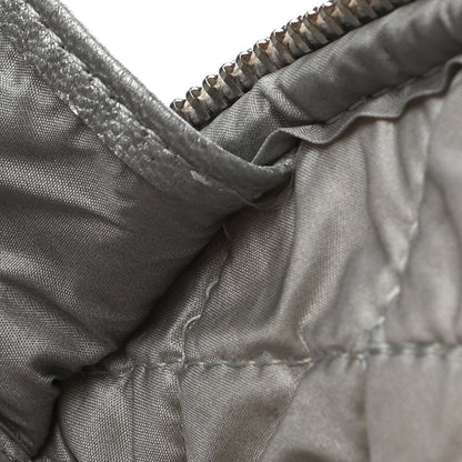 Chanel Metallic Lambskin Quilted Reissue Cosmetic Case Silver 8 of 9