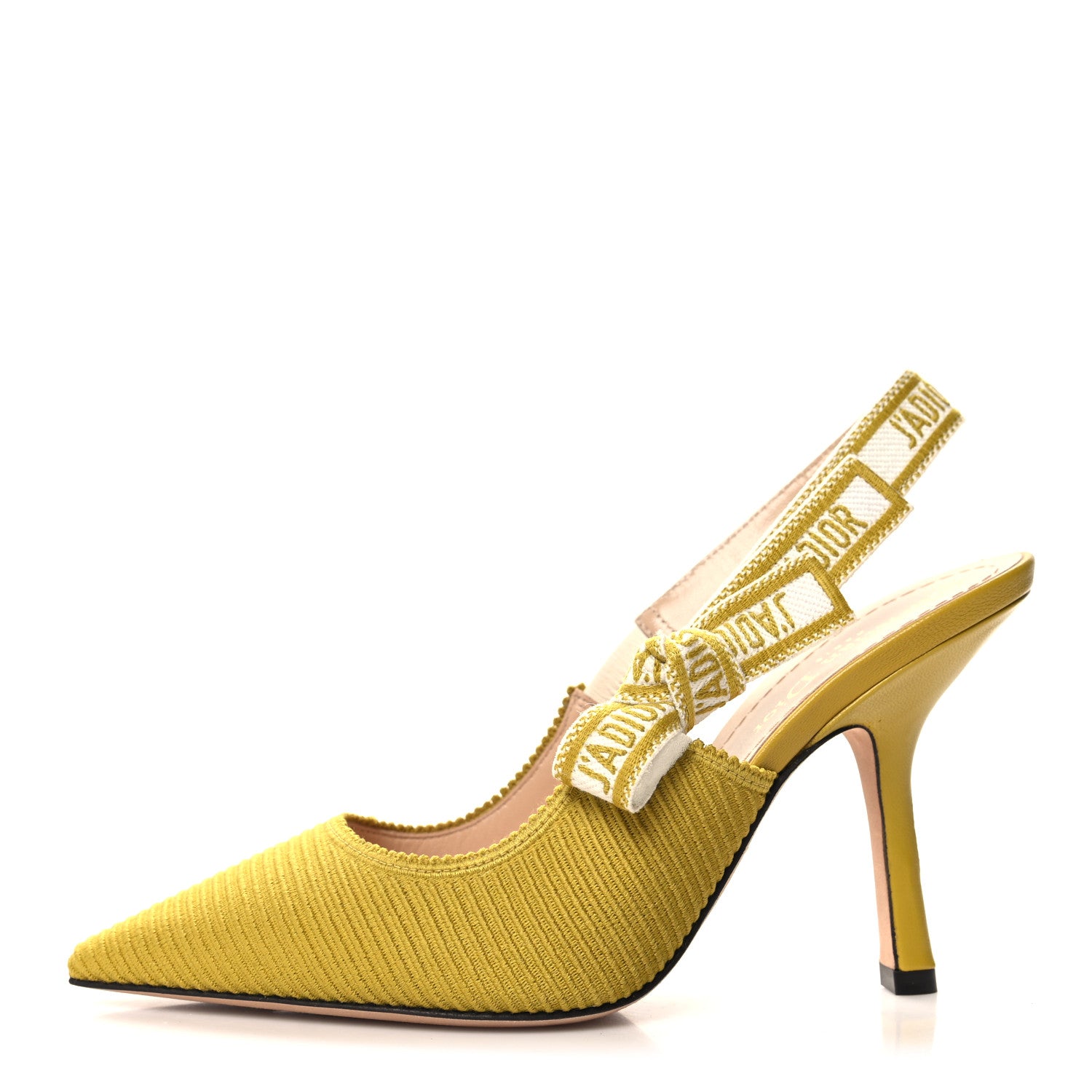 Christian Dior Technical Canvas Ribbon J'Adior Slingback 100mm Pumps 36.5 Dark Saffron 1 of 9
