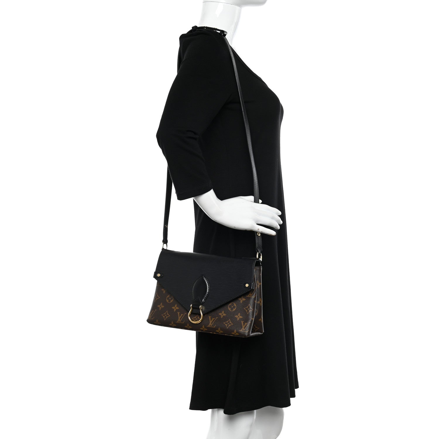 Louis Vuitton Epi Monogram Saint Michel Black 2 of 13