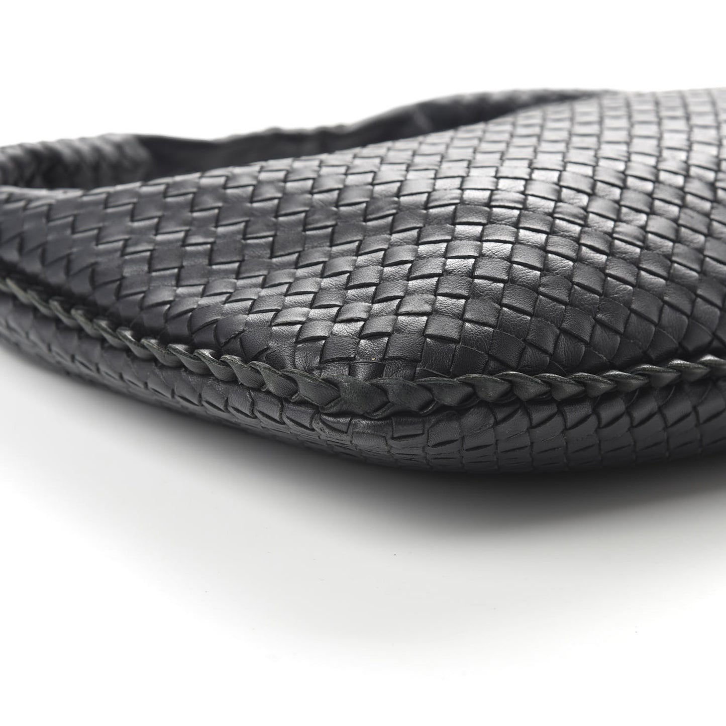 Nappa Intrecciato Medium Veneta Hobo Black