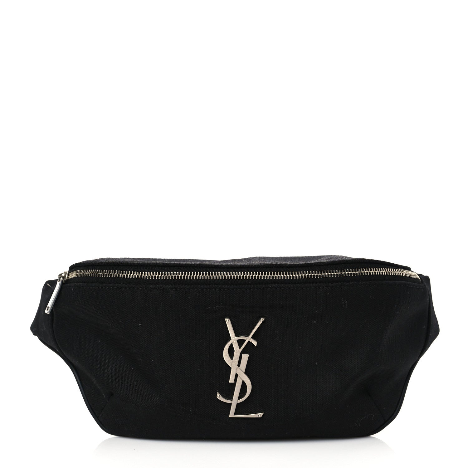 Saint Laurent Canvas Monogram Belt Bag Black 1 of 9