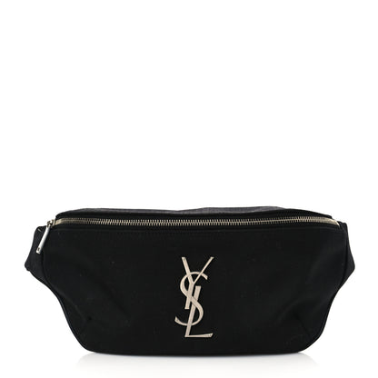 Saint Laurent Canvas Monogram Belt Bag Black 1 of 9
