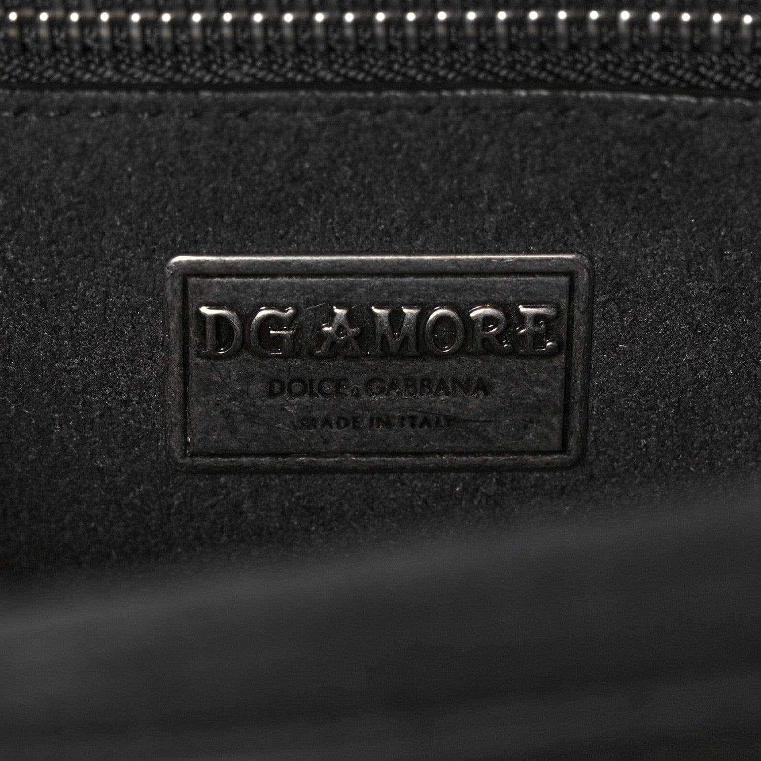 Dolce & Gabbana Polished Calfskin Tweed DG Amore Envelope Bag Black 5 of 16