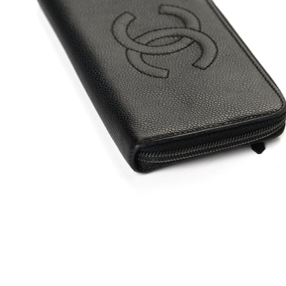 Chanel Caviar Large Timeless CC Zip Around Wallet Black 11 of 16