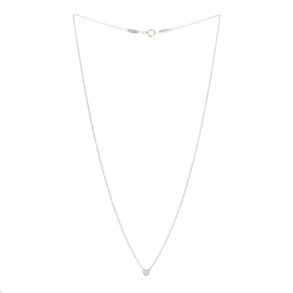 Tiffany Sterling Silver Diamond .05ct Elsa Peretti Diamonds by the Yard Pendant Necklace 2 of 3