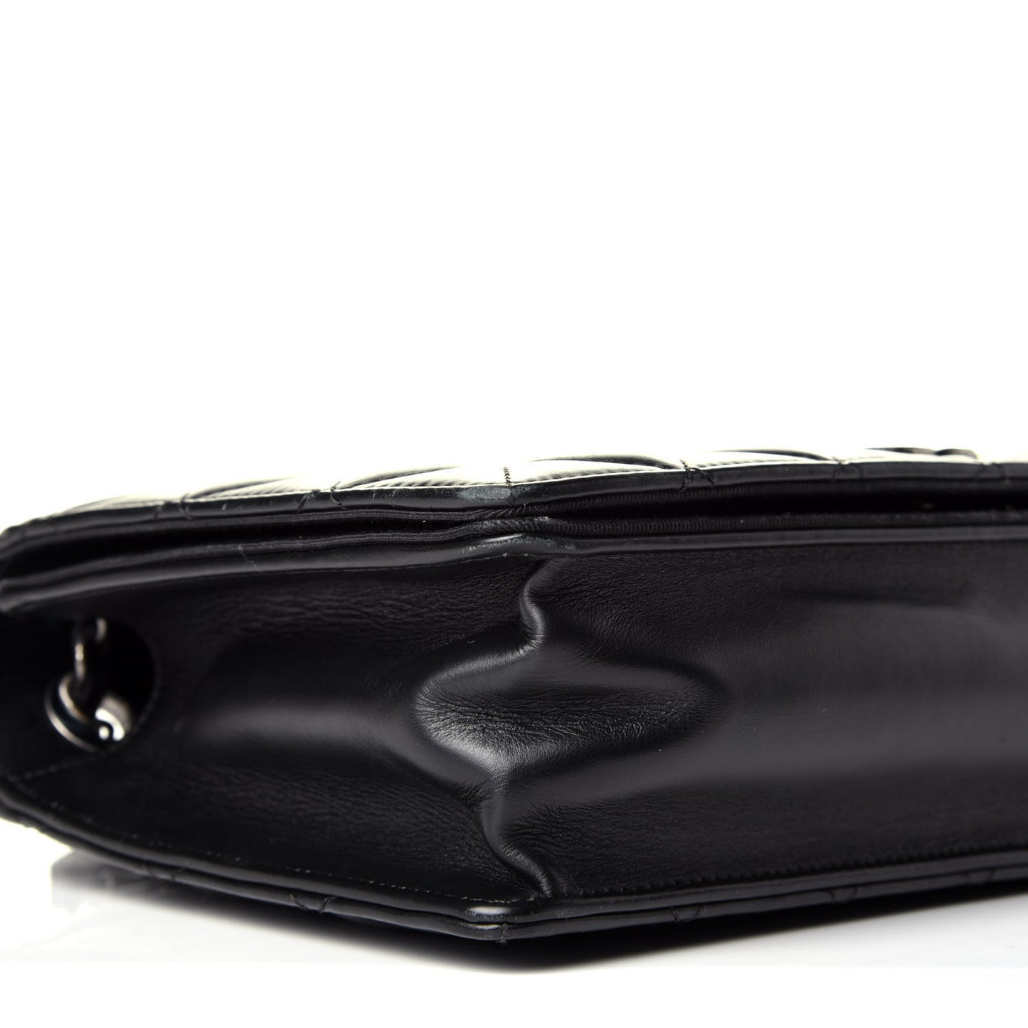 Calfskin Quilted Ballerine Flap Black
