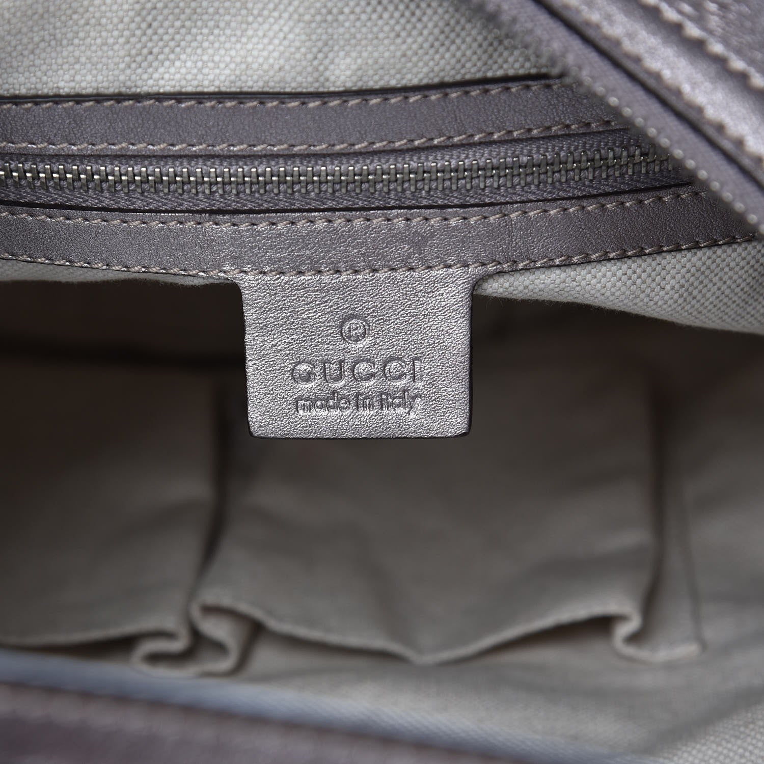 Gucci Metallic Guccissima Medium GG Twins Hobo Mauve 6 of 7