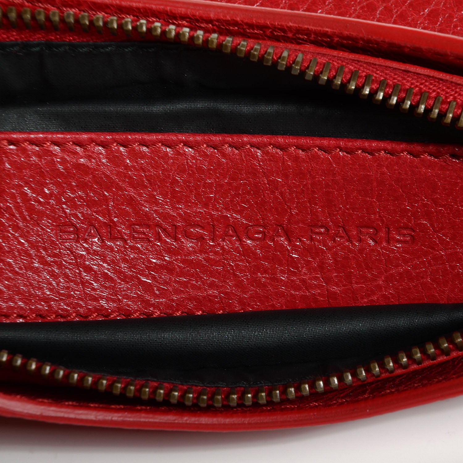 Balenciaga Agneau Porte Toilette Makeup Clutch Rouge Cardinal 6 of 10