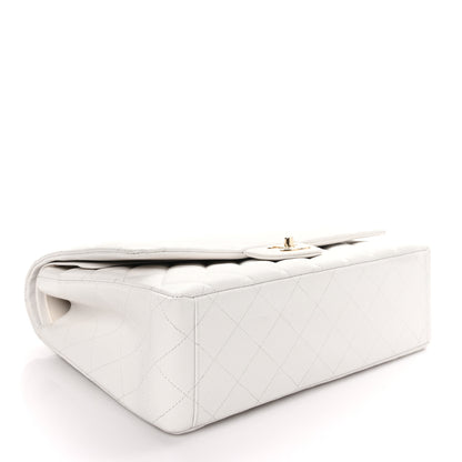 Chanel Caviar Quilted Maxi Double Flap White 4 of 10