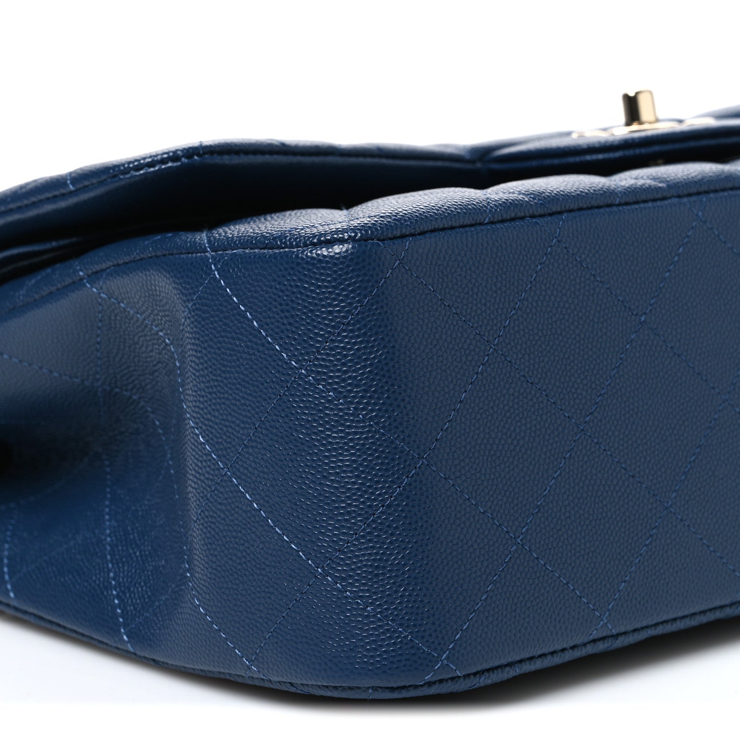 Chanel Caviar Quilted Jumbo Double Flap Navy Blue 8 of 10