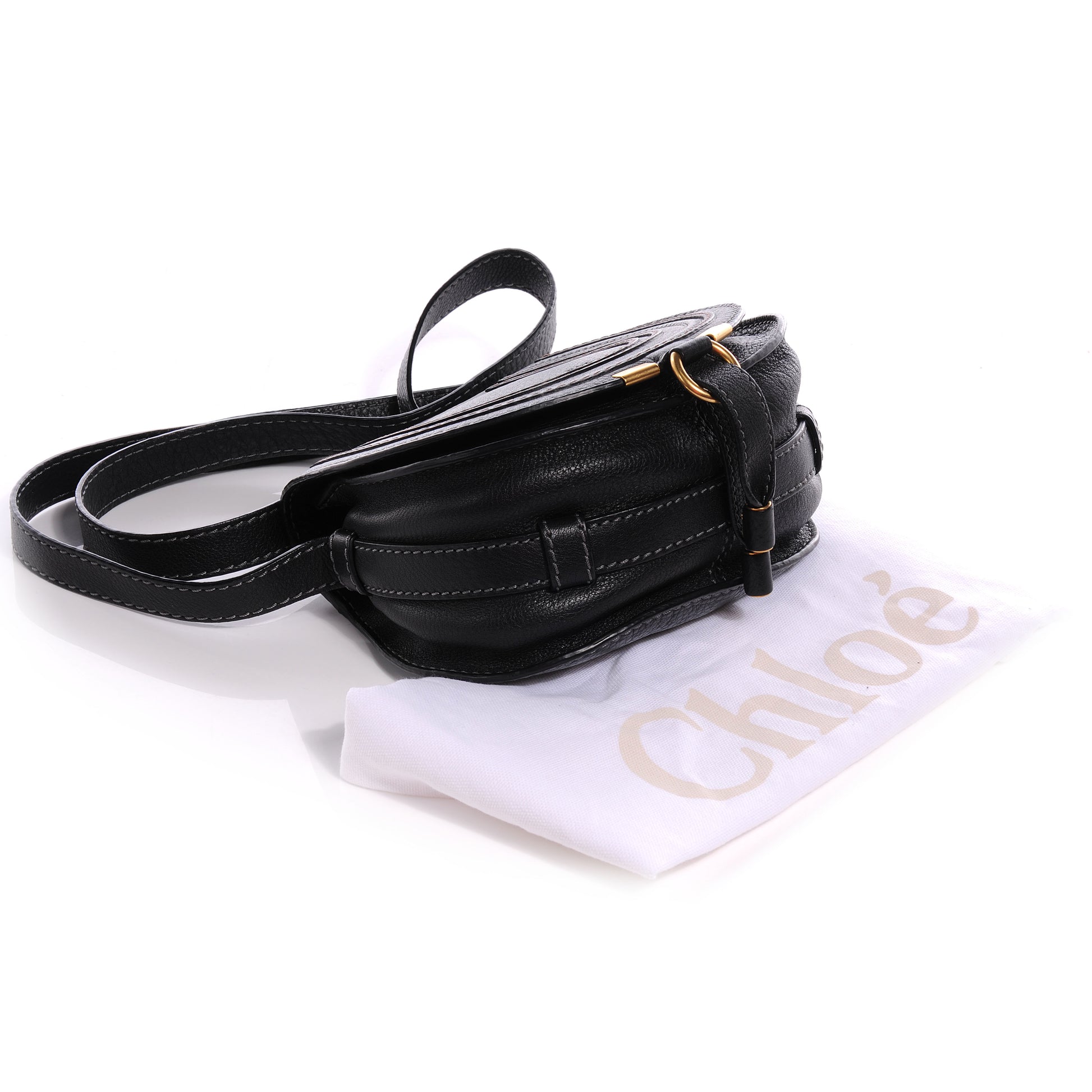 Chloe Calfskin Small Marcie Round Crossbody Bag Black 4 of 9