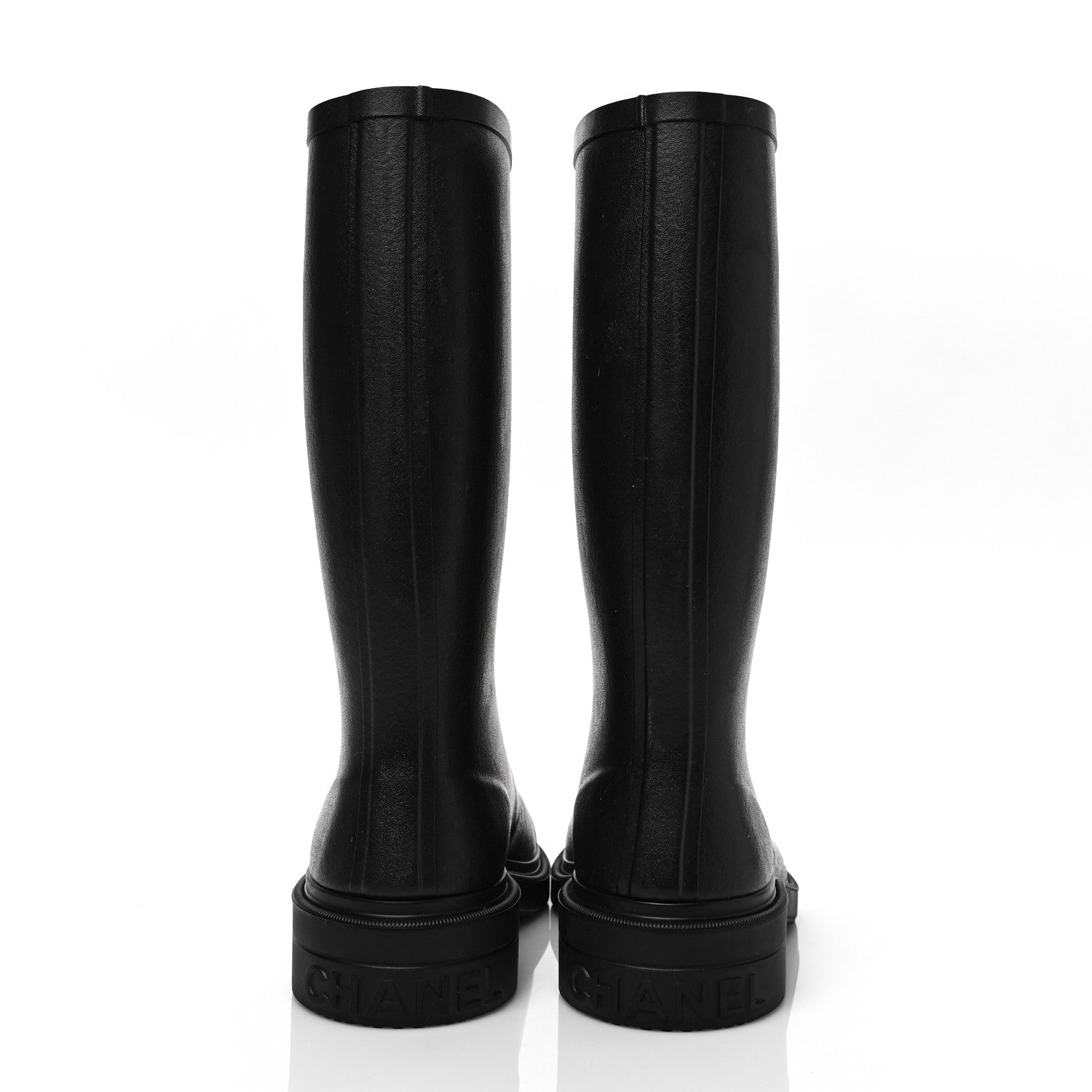Chanel Caoutchouk CC High Boots 40 Black 5 of 8
