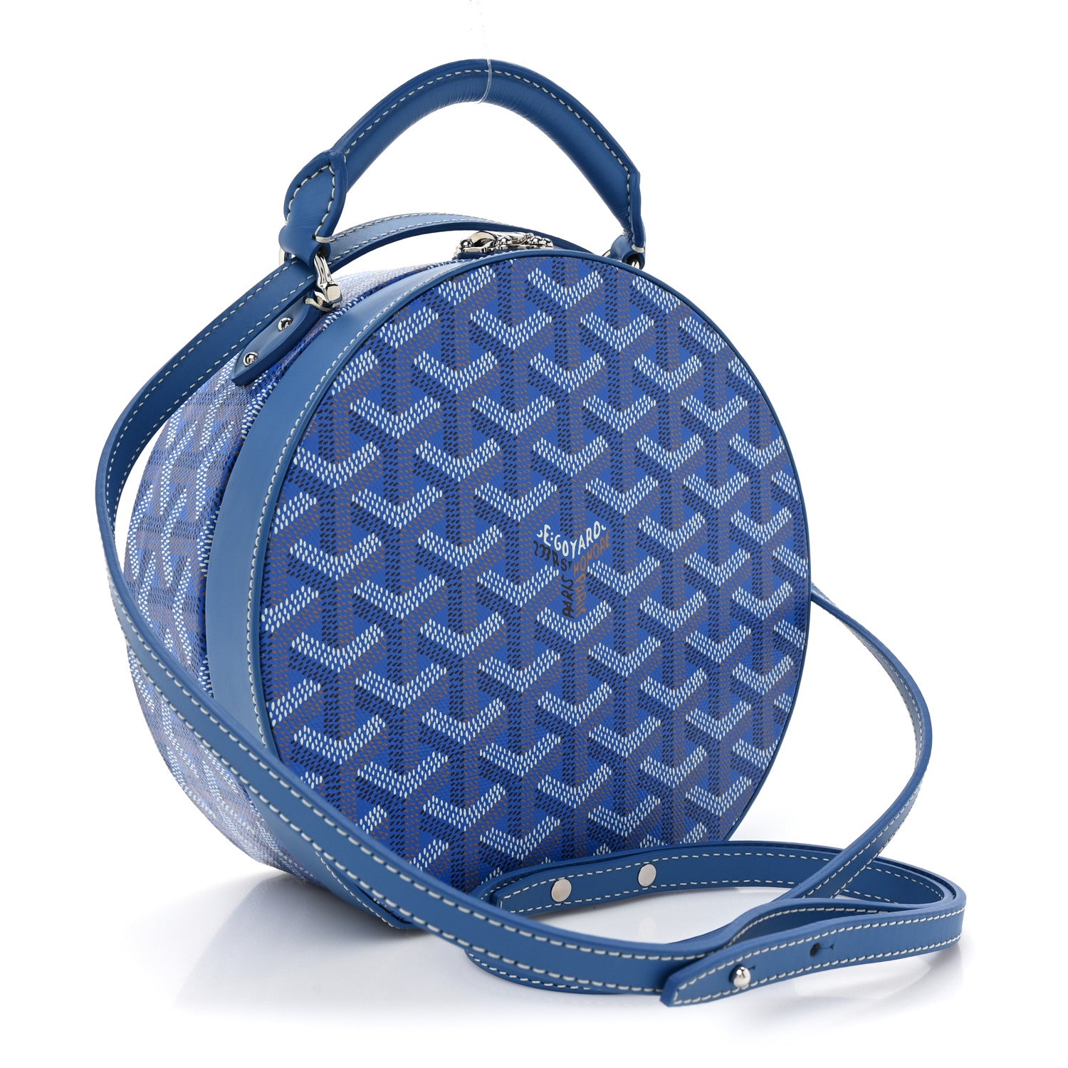 Goyard Goyardine Alto Hatbox Sky Blue 3 of 8