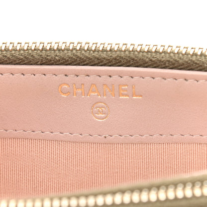 Chanel Caviar Quilted Small Boy Clutch With Chain Khaki 8 of 15