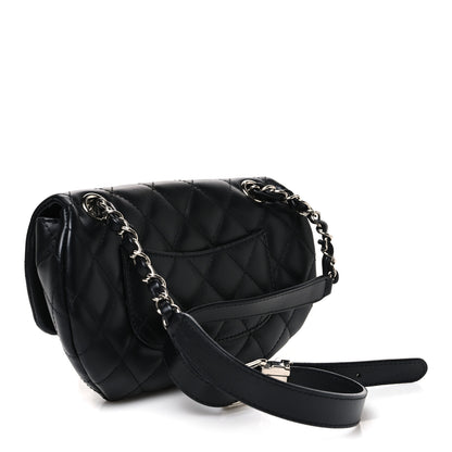 Chanel Calfskin Quilted CC Uniform Flap Belt Bag Black 2 of 11