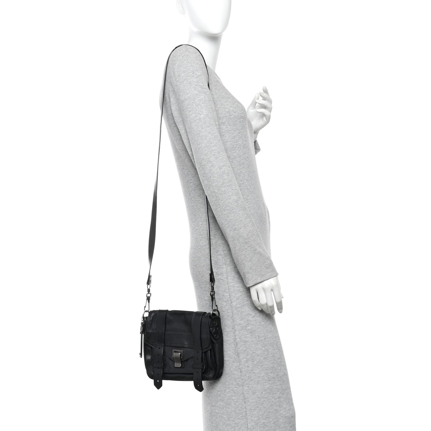 Lambskin PS1 Pouch Messenger Black