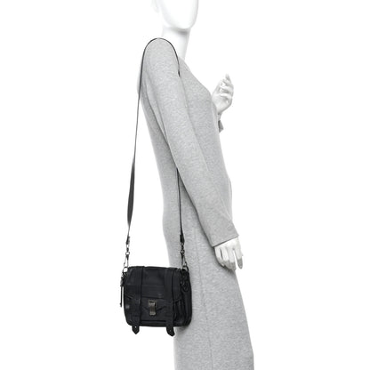 Proenza Schouler Lambskin PS1 Pouch Messenger Black 2 of 11