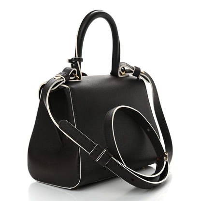 Delvaux Grained Calfskin Bi-Color Brillant Mini Satchel Black 2 of 10