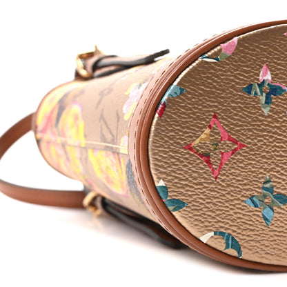 Louis Vuitton Metallic Monogram LV Garden Nano Bucket Bag Gold 10 of 11