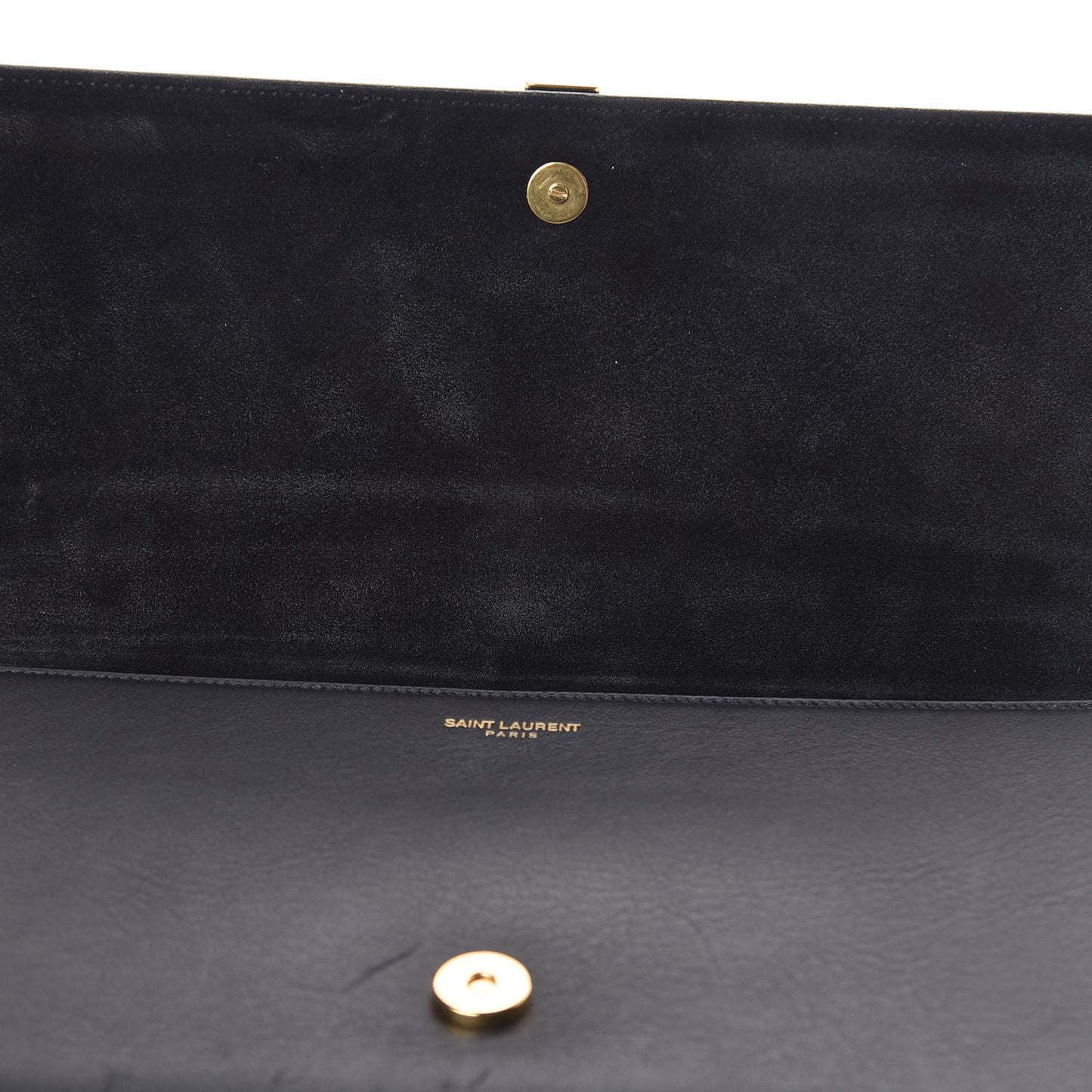 Calfskin Classic Y Ligne Clutch Black