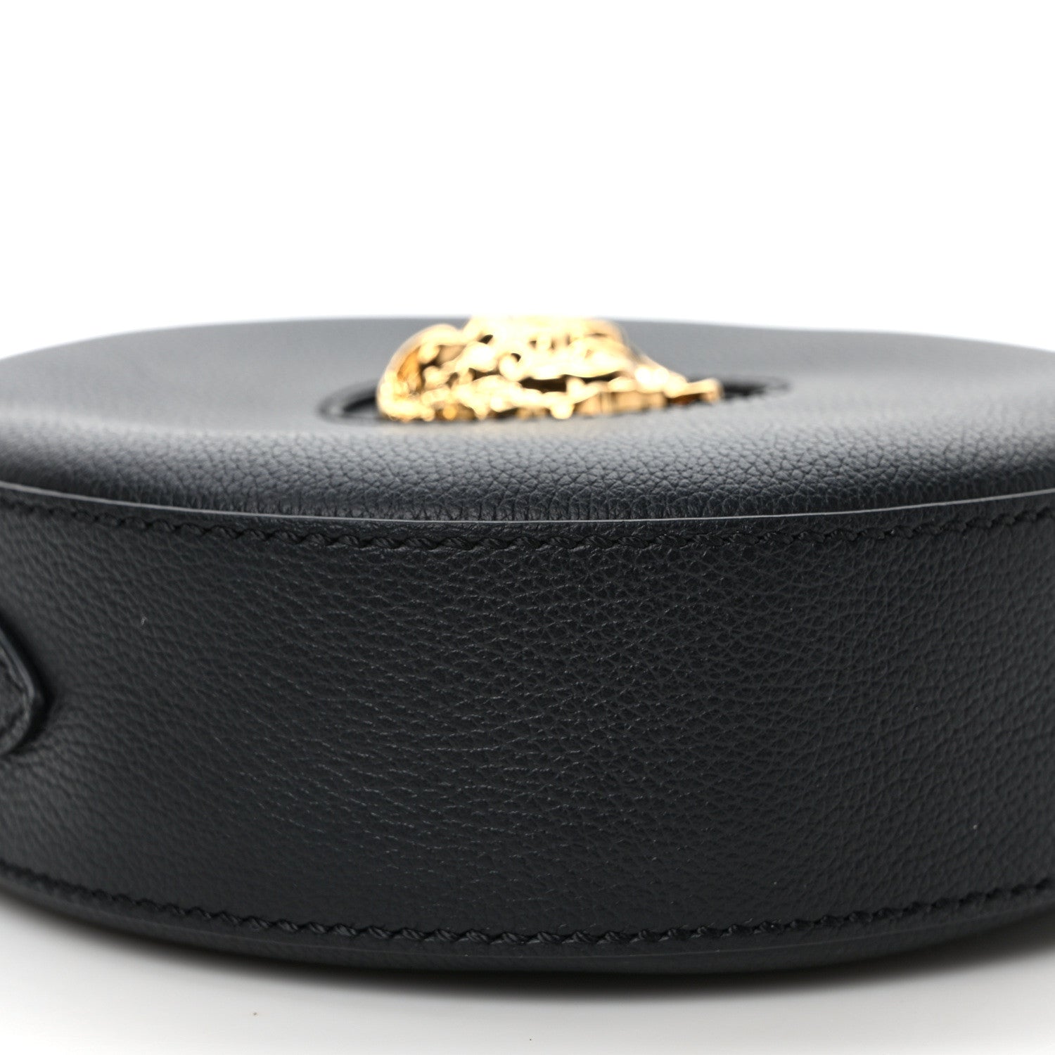 Versace Calfskin La Medusa Round Camera Bag Black 7 of 8
