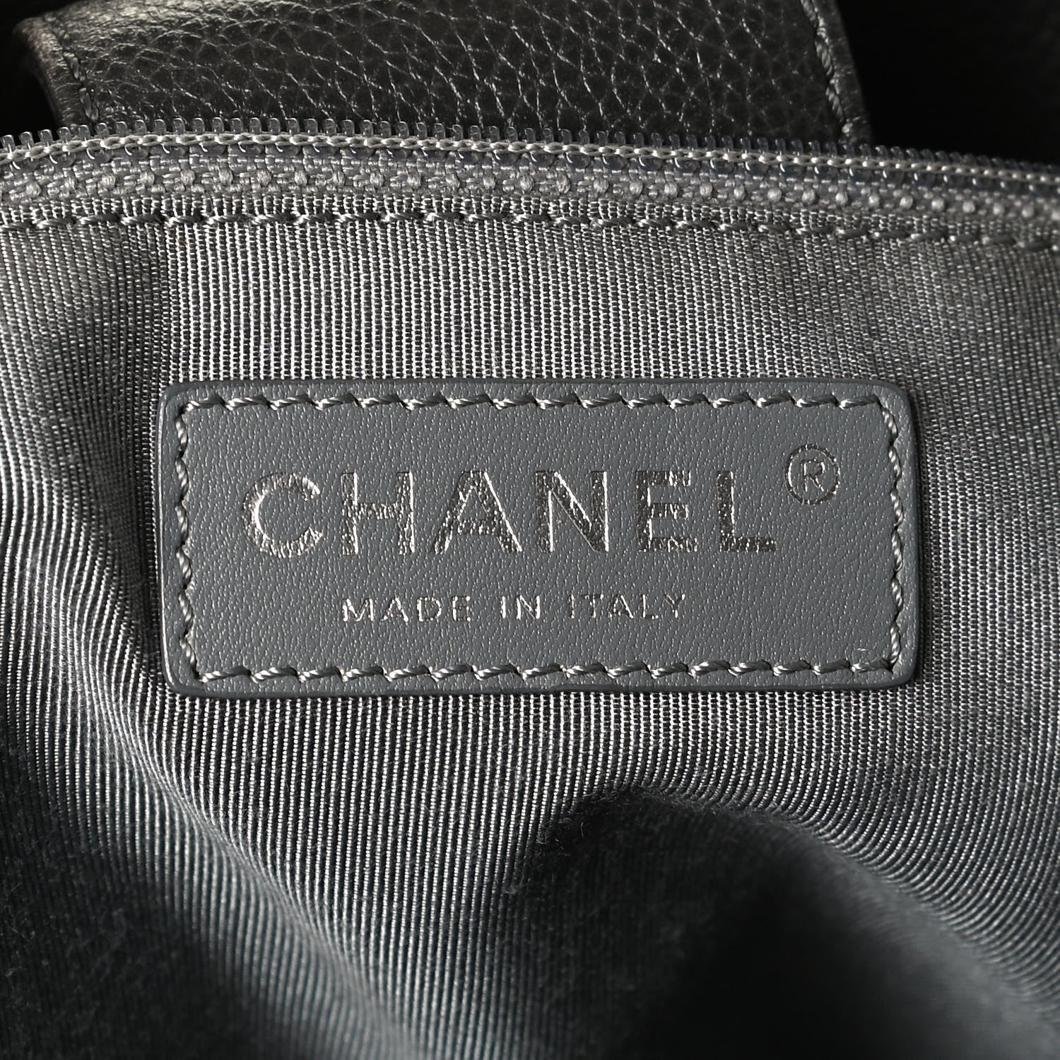 Chanel Calfskin Tall Cerf Tote Dark Grey 5 of 10